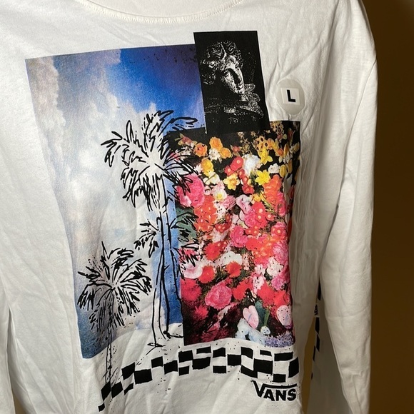 Nwt Vans Printed Crop Top Size Large - Picture 2 of 5